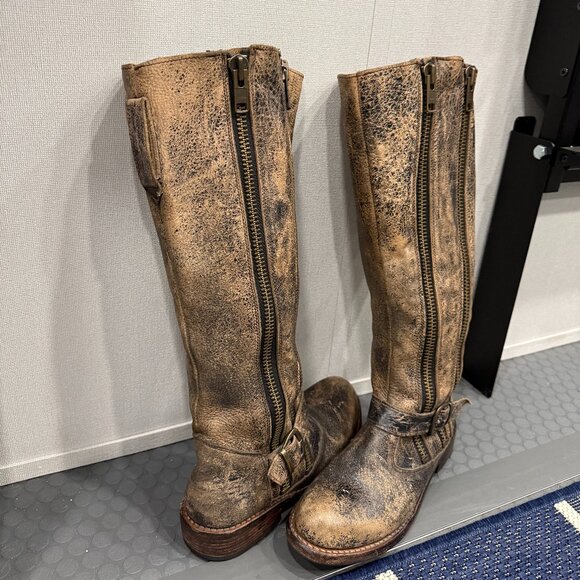 BED STU COBBLER SERIES TANGO WOMEN'S TALL BOOT 7.5 DISTRESSED RUSTIC BROWN NEW - Picture 5 of 16